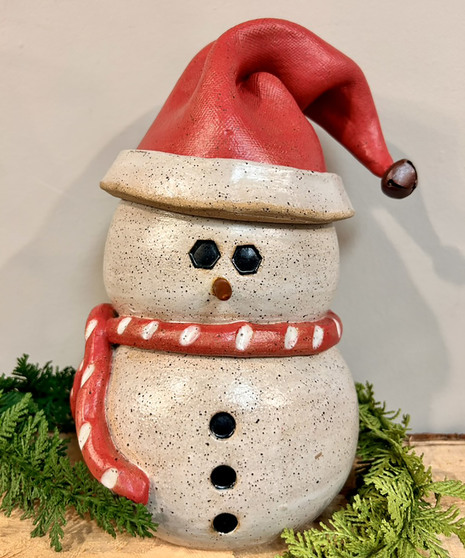 Santa Snowman Cookie Jar