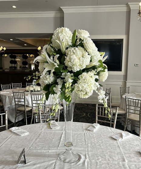 Classic White Trumpet Centerpiece